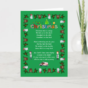Funny Verse Christmas Feiertagskarte