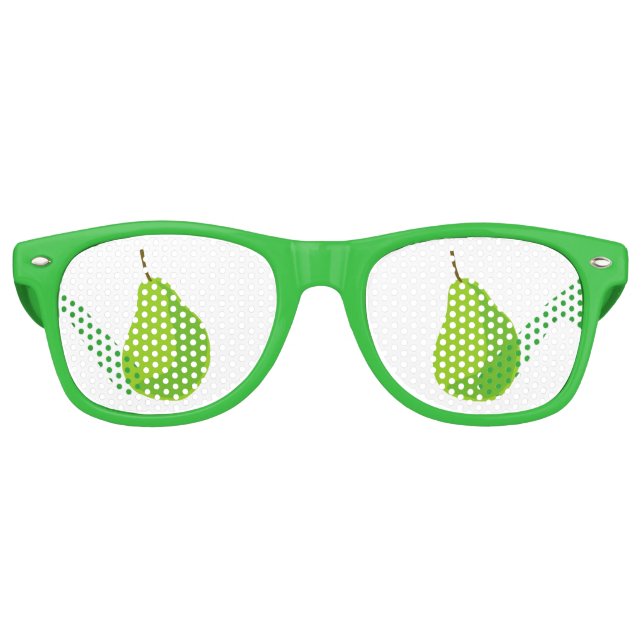 Funny vert poire fruits fête ombre lunettes de sol (Devant)