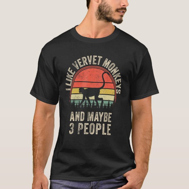 Funny Vervet monkey Design Art Graphic Vervet monk T-Shirt (Vorderseite)