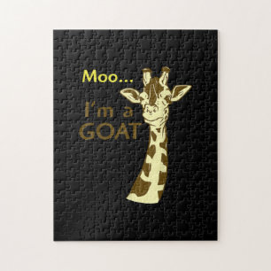 Funny verwirrt Giraffe Moo Ich bin eine Ziege