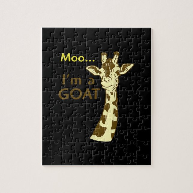 Funny verwirrt Giraffe Moo Ich bin eine Ziege (Vertikal)
