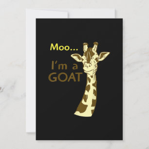 Funny verwirrt Giraffe Moo Ich bin eine Ziege Feiertagskarte