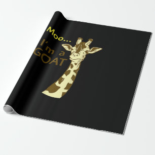 Funny verwirrt Giraffe Moo Ich bin eine Ziege Geschenkpapier