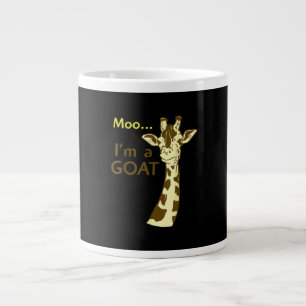 Funny verwirrt Giraffe Moo Ich bin eine Ziege Jumbo-Tasse