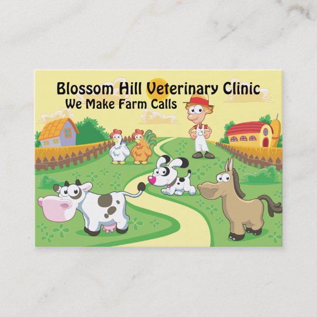 Funny Veterinary Business Card Visitenkarte (Vorderseite)