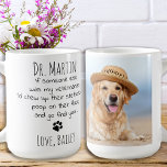 Funny Veterinary Personalisiert Pet Foto Kaffeetasse<br><div class="desc">Überraschen Sie Ihren Lieblingstierarzt mit dieser niedlichen und lustigen Tierarzt-Tasse. "Wenn jemand anderes mein Tierarzt wäre, würde ich ihr Stethoskop aufkauen, auf ihrem Boden gekackt und dich finden!" Ein großer Tierarzt danken Ihnen Geschenk von den Haustieren. Ein perfektes Geschenk vom Hund ! Personalisieren Sie mit dem Hund Lieblings-Foto und Name....</div>