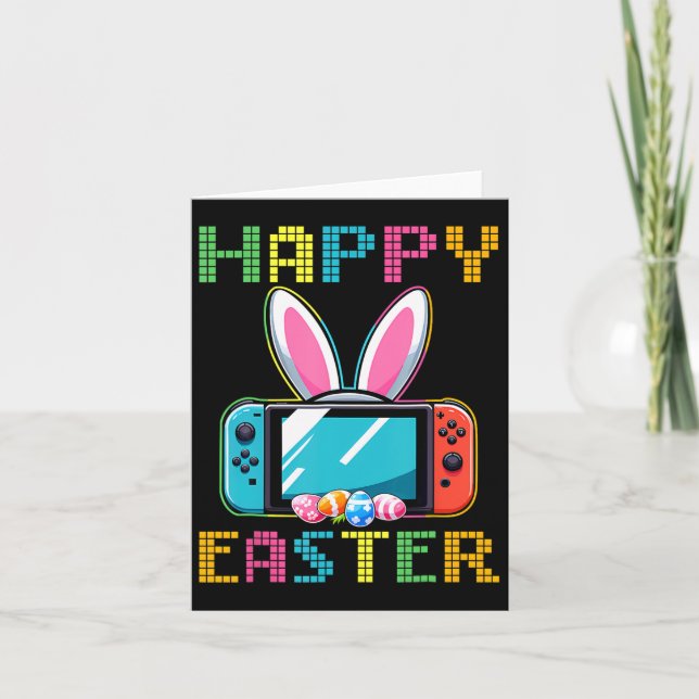 Funny Video Game Easter Bunny Gaming Controller Ga Karte (Vorderseite)