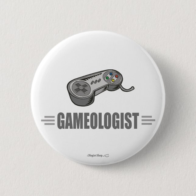 Funny Video Gamer Button (Vorderseite)