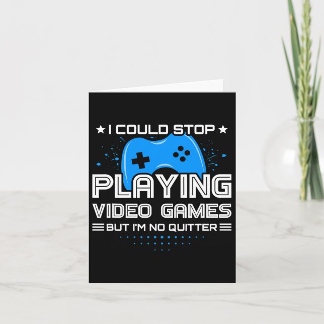 Funny Video Gamer - PC Console Gaming - Videospiel Karte (Vorderseite)