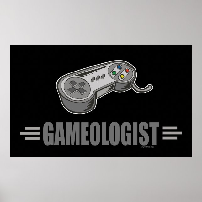Funny Video Gamer Poster (Vorne)