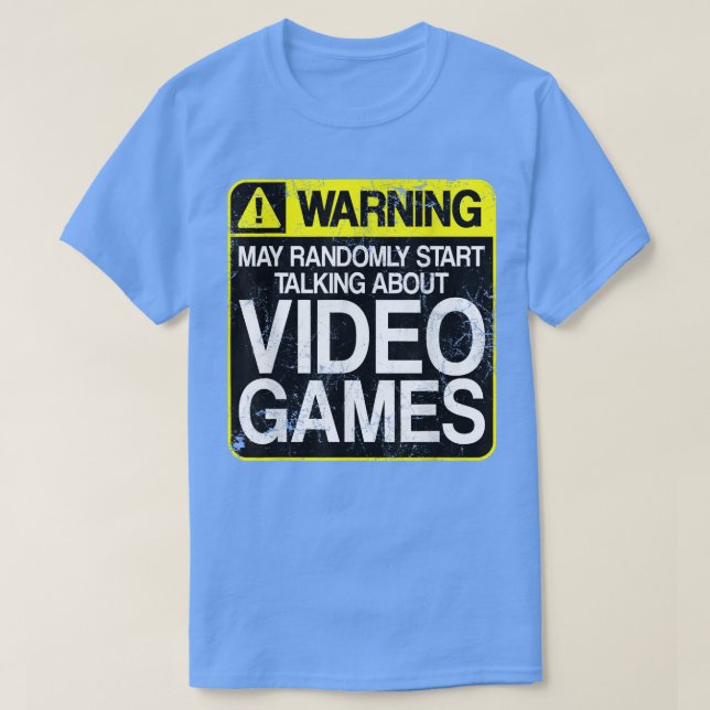 Funny Video Games Console - Gaming Computer warnen T-Shirt (Design vorne)