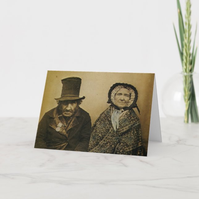 Funny Viktorianisch Old Husband und Ehefrau Couple Karte (Vorderseite)