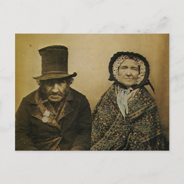 Funny Viktorianisch Old Husband und Ehefrau Couple Postkarte (Vorderseite)