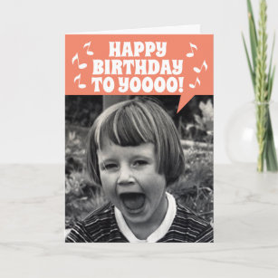Funny Vintag 50er Kid Sing Loud und Proud Birthday Karte