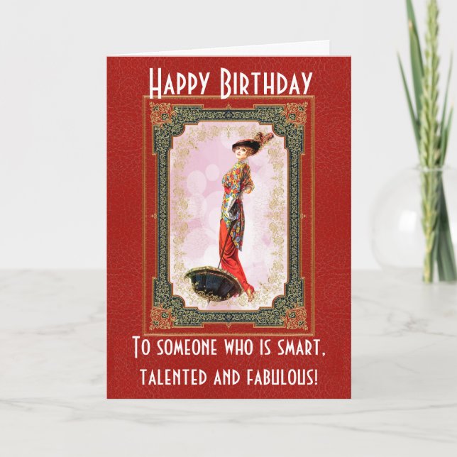 Funny Vintag Birthday Card Karte (Vorderseite)