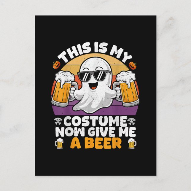 Funny Vintag Boo Postkarte (Vorderseite)
