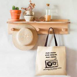 Funny Vintag Cassette Pencil Gift Tote Bag Tragetasche