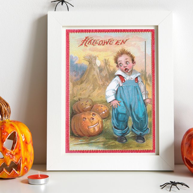 Funny Vintag Child and Halloween Pumpkins Seidenpapier (Von Creator hochgeladen)