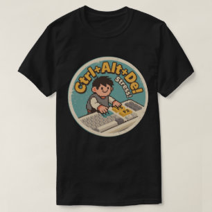 Funny Vintag Ctrl+Alt+Entpacken Stress Retro Desig T-Shirt