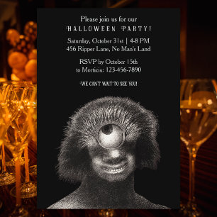 Funny Vintag Cyclops Halloween-Party Einladung