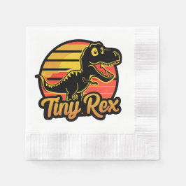 Funny Vintag Dinosaurier Trex bei Sunset Tiny Rex Serviette