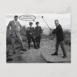 Funny Vintag Golf Postcard Postkarte