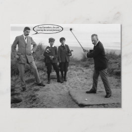 Funny Vintag Golf Postcard Postkarte