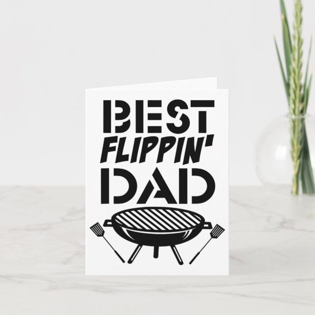 Funny Vintag Grill Daddy - Grillen und Nachfüllen Karte (Vorderseite)