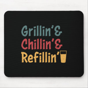Funny Vintag Grill Vater - Grillabfüllung Mousepad