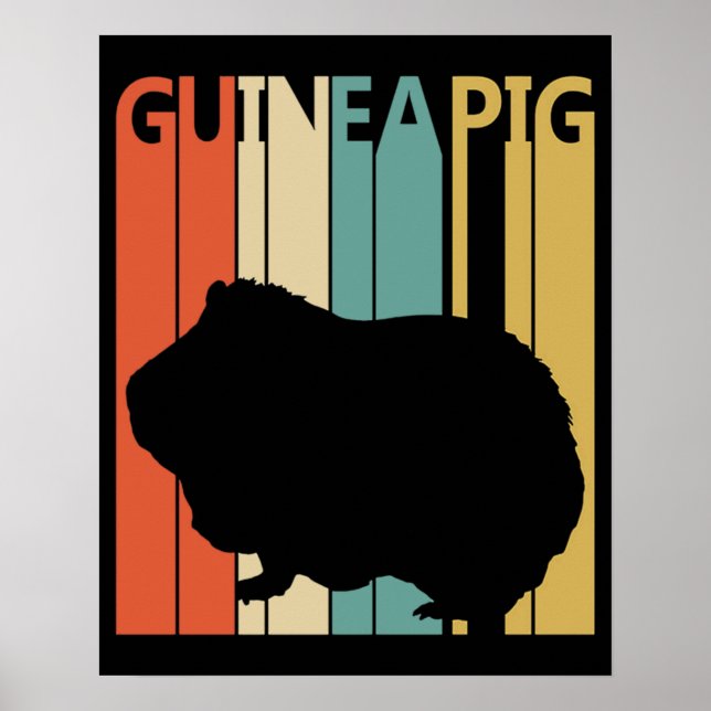 Funny Vintag Guinea Pig Poster (Vorne)