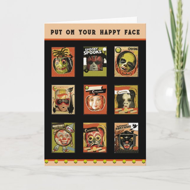 Funny Vintag Halloween Card Karte (Vorderseite)