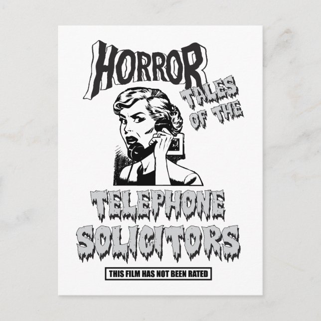 Funny Vintag Horror Movie Postkarte (Vorderseite)