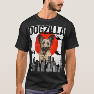 Funny Vintag Japanisch Dogzilla Skye Terrier T-Shirt