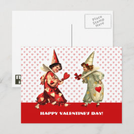 Funny Vintag Kids Valentine's Day Postkarten