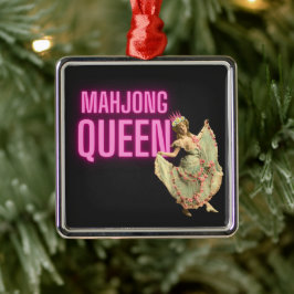 Funny Vintag Mahjong Queen Ornament Aus Metall