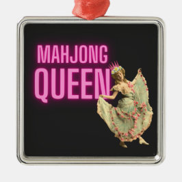 Funny Vintag Mahjong Queen Ornament Aus Metall