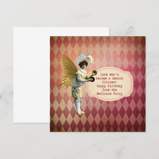 Funny Vintag Medicare Senior Birthday (Vorne/Hinten)