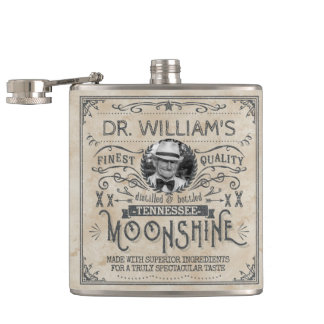 Funny Vintag Moonshine Hillbilly Medicine Custom Flachmann
