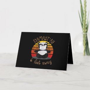 Funny Vintag Namaste Panda Namast'ay 10 Meter entf Karte