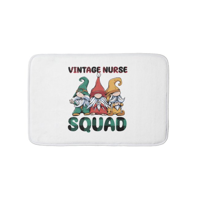 Funny Vintag Nurse Squad Nursing Gnomes Badematte (Vorderseite)
