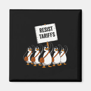 Funny Vintag Resist Penguin Activism Graphic Desi Magnet