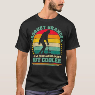 Funny Vintag Retro Croquet Opa Vatertag T-Shirt