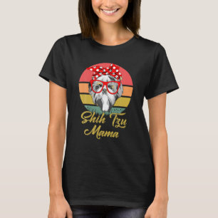 Funny Vintag Retro Shih Tzu Mama Gift Dog Lover T-Shirt