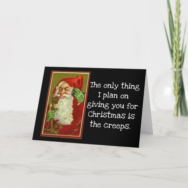 Funny Vintag Santa Feriencard Feiertagskarte (Vorderseite)