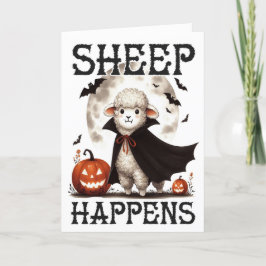 Funny Vintag Sheep Happens Halloween Feiertagskarte