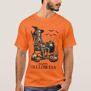 Funny Vintag Skeleton zu Halloween Gewartet T-Shirt