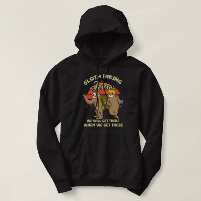 Funny Vintag Sloth Wanderteam Sloth Hoodie (Design vorne)
