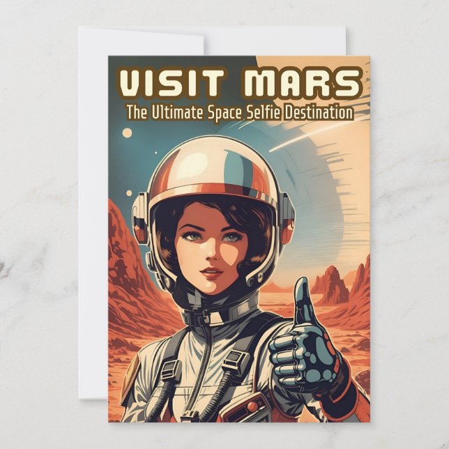 Funny Vintag Style Besuchen Sie Mars Tourismus Spa (Vorderseite)