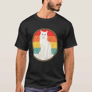 Funny Vintag Sunset Türkische Angora Katze T-Shirt