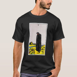 Funny Vintag Tarot Card Fünf Cups Spiel T-Shirt